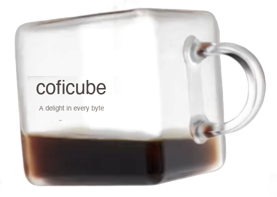 coficube glass cube mug